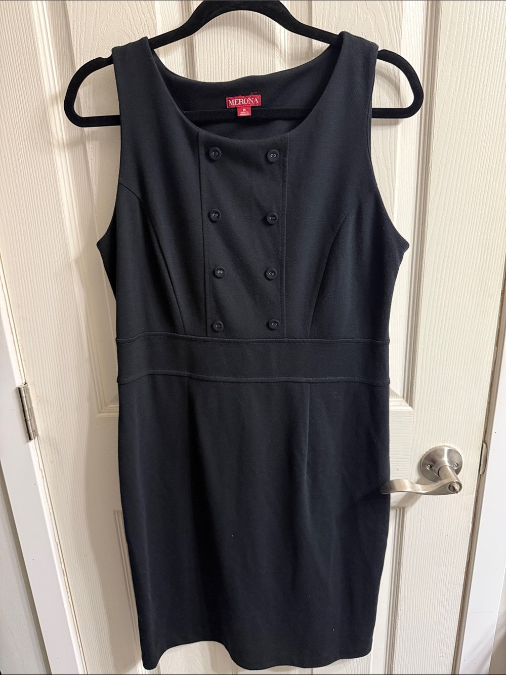 Merona Black Sleeveless Button-Front Sheath Dress